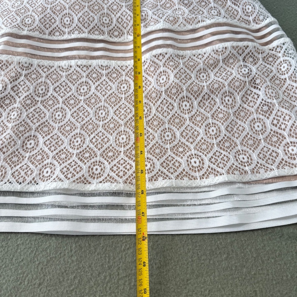 Baltic Born Windsor Lace Tiered Midi Dress‎ Ivory Size M - Picture 9 of 11